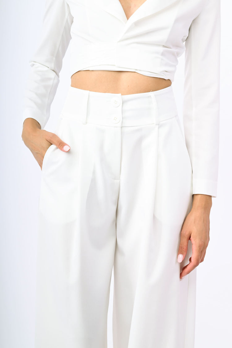 High-rise palazzo trousers