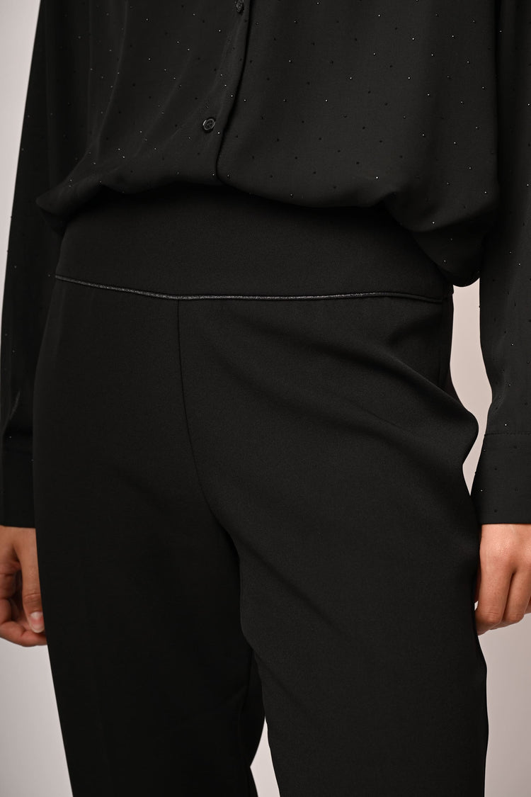 Flared leg trousers