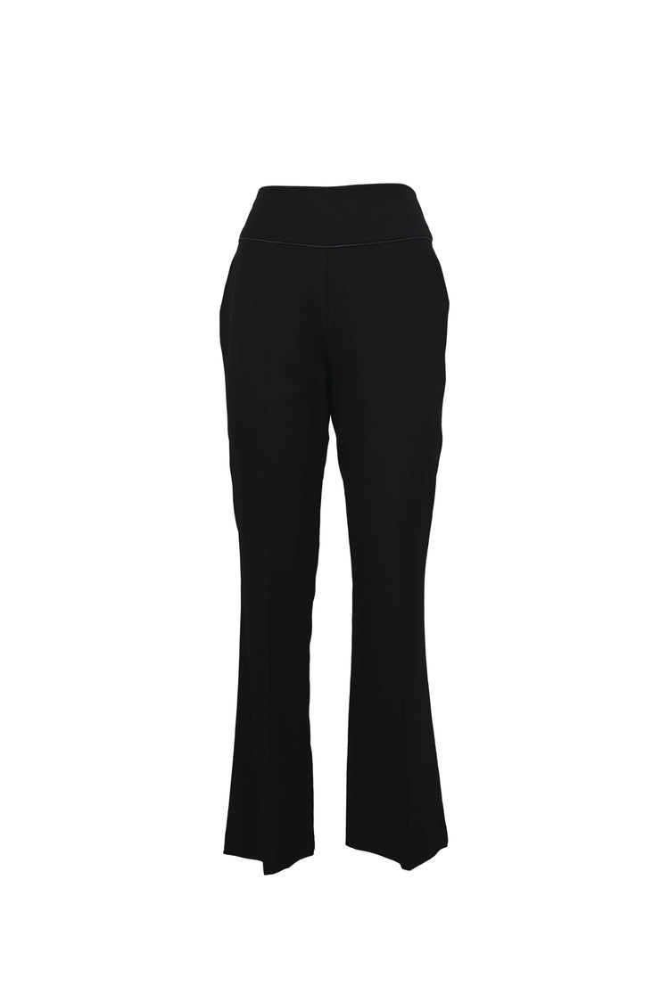 Flared leg trousers