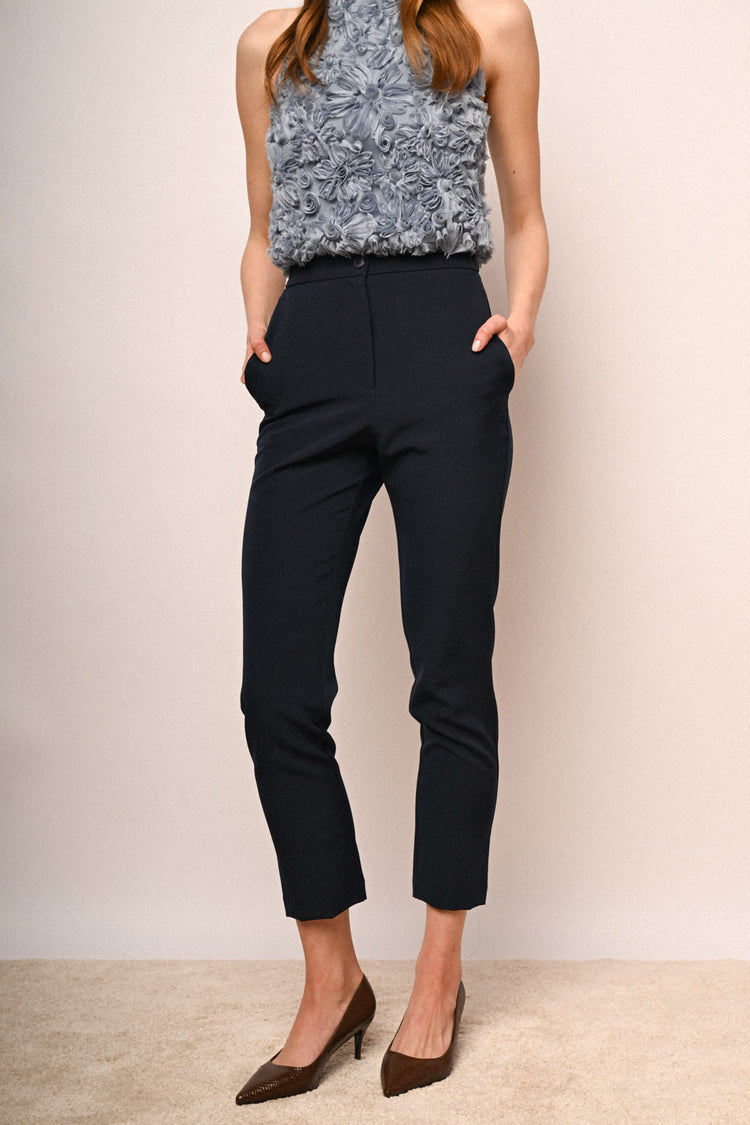 Basic slim-fit trousers