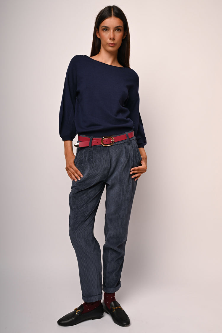 Corduroy baggy trousers