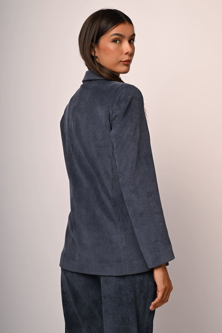 Corduroy single-breasted blazer