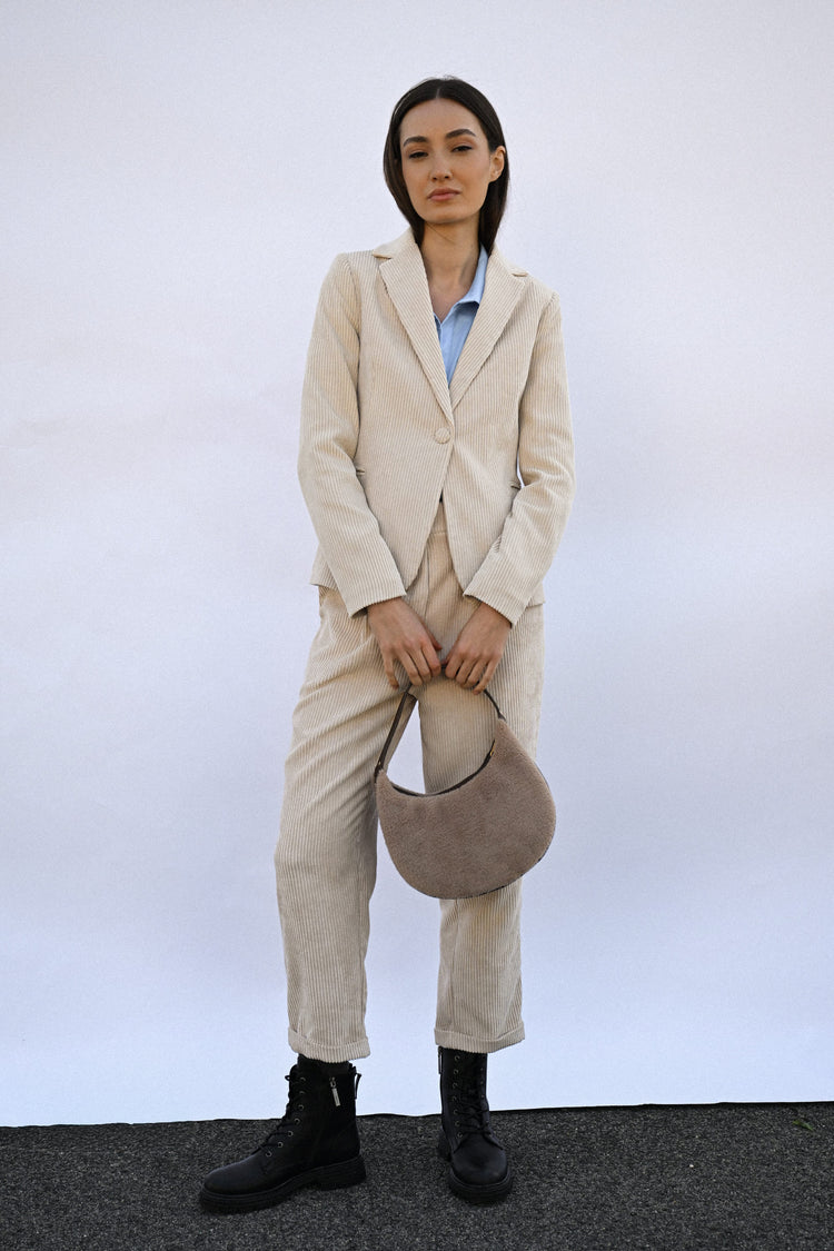 Corduroy baggy trousers