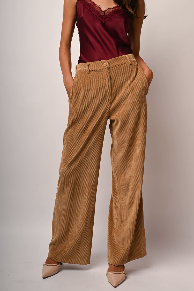 Corduroy wide leg trousers