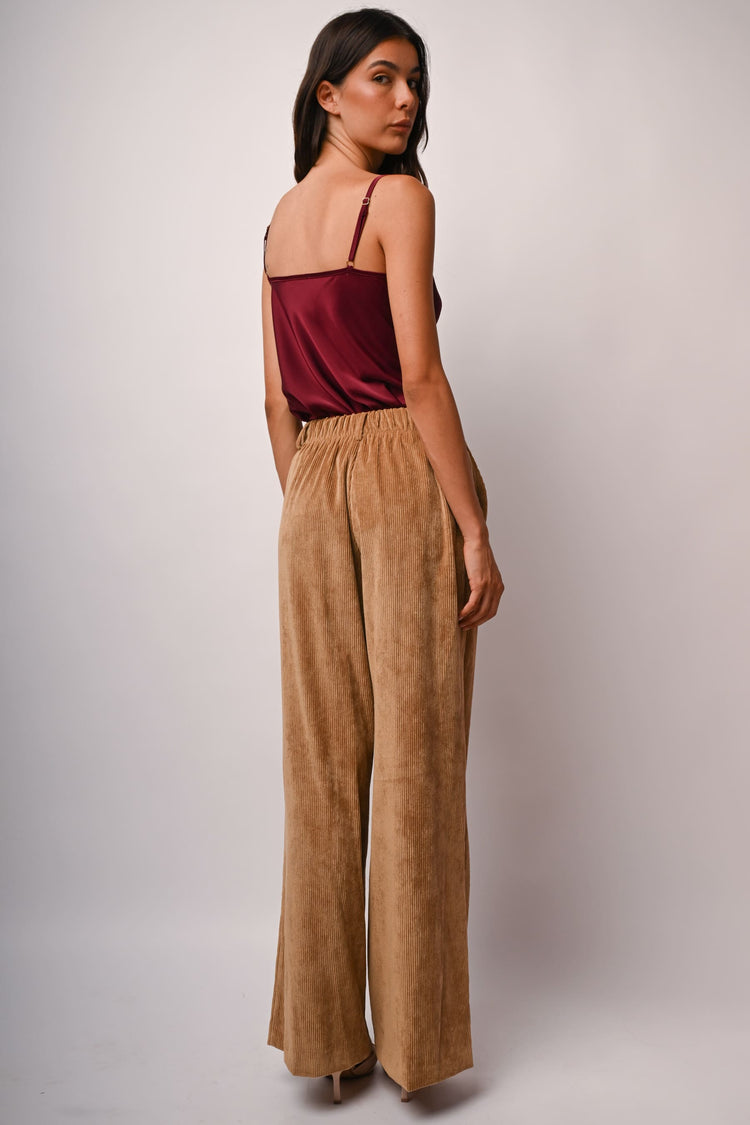 Corduroy wide leg trousers
