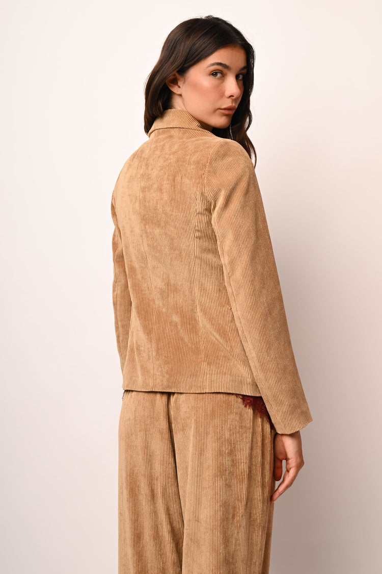 Corduroy single-breasted blazer