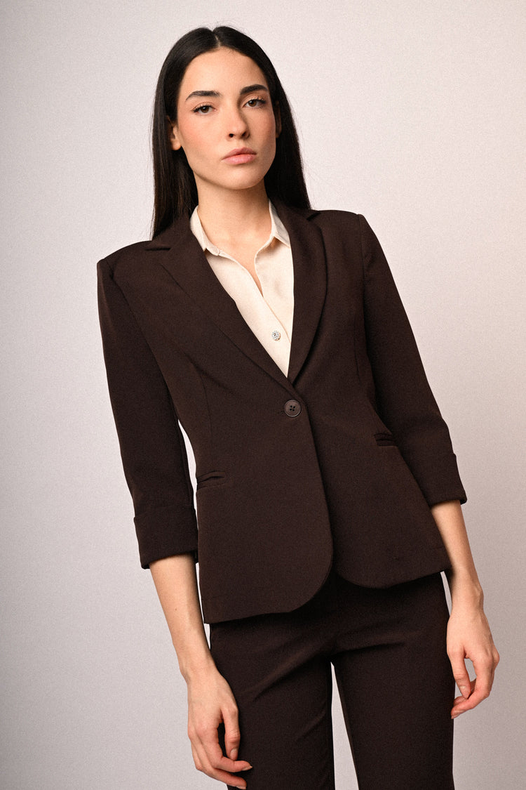 Giacca basic con risvolto