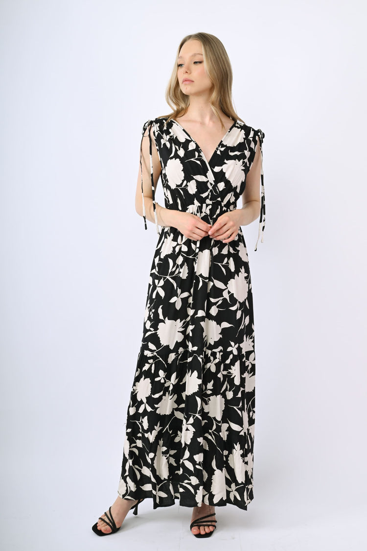 Floral print long dress