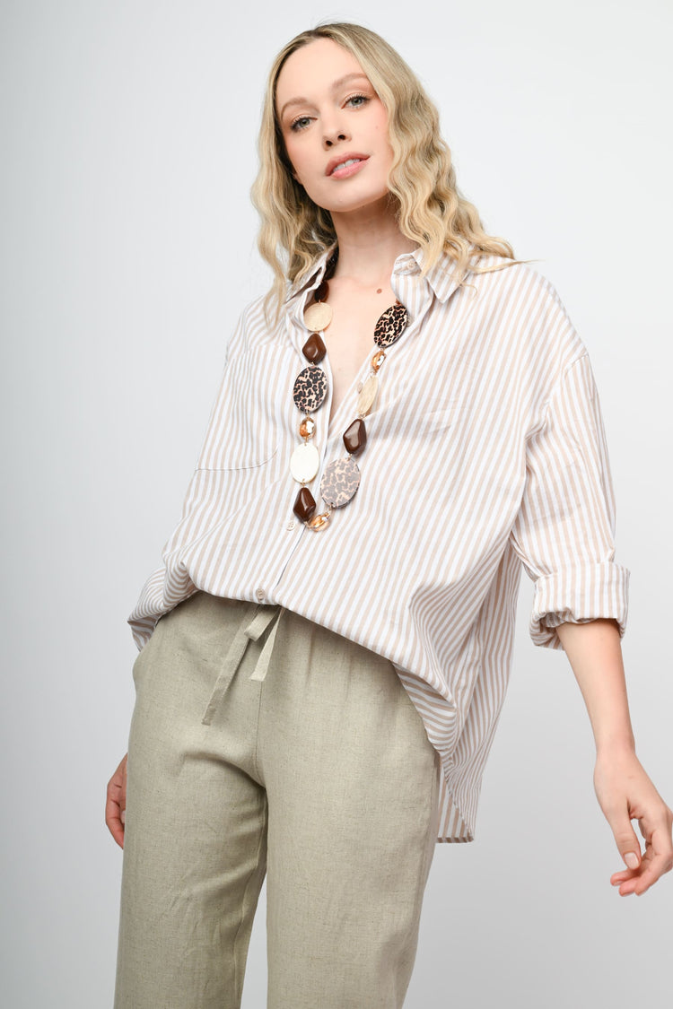Striped oversized shirt