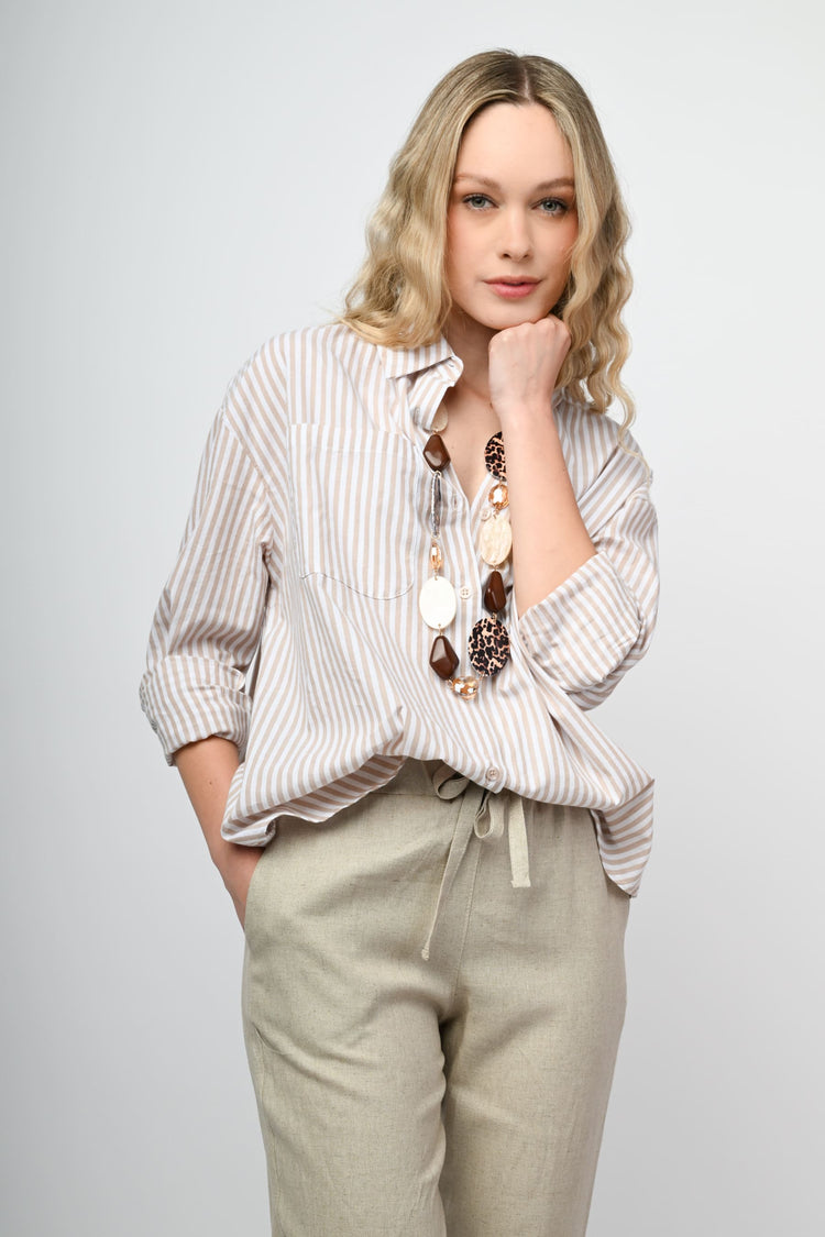 Striped oversized shirt