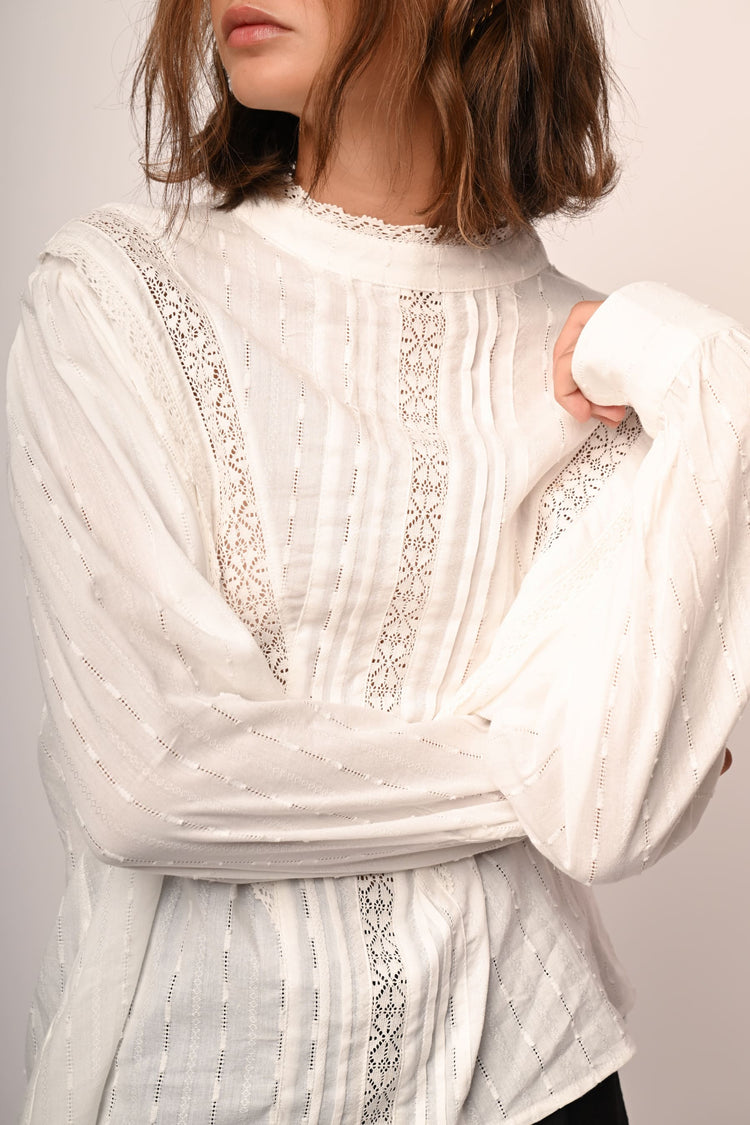 Lace detail blouse