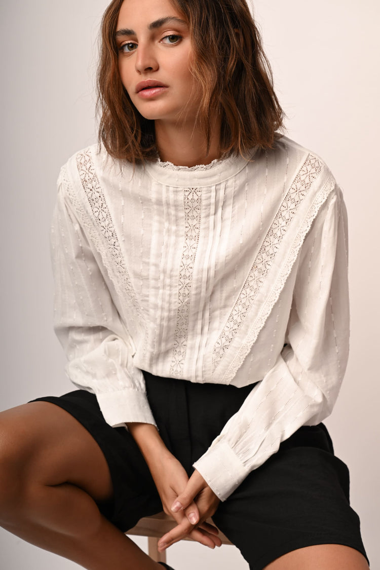 Lace detail blouse