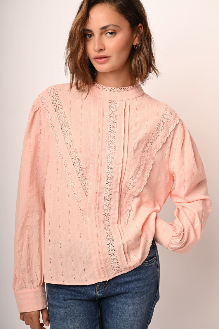Lace detail blouse