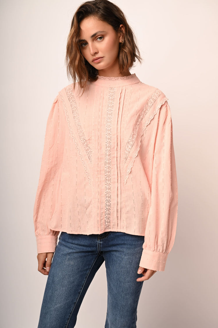 Lace detail blouse