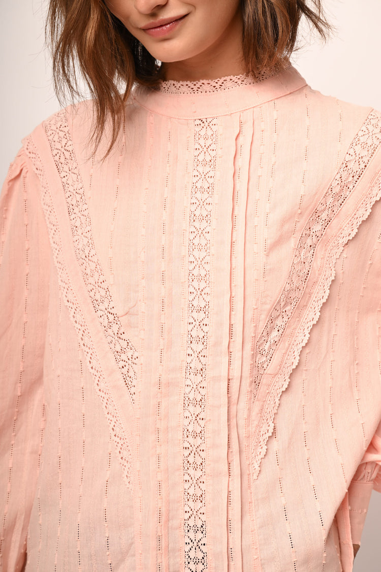 Lace detail blouse