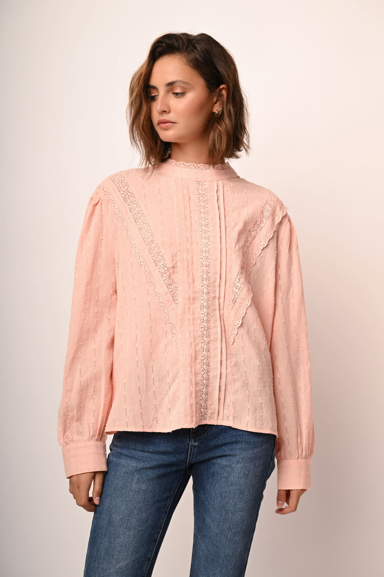 Lace detail blouse