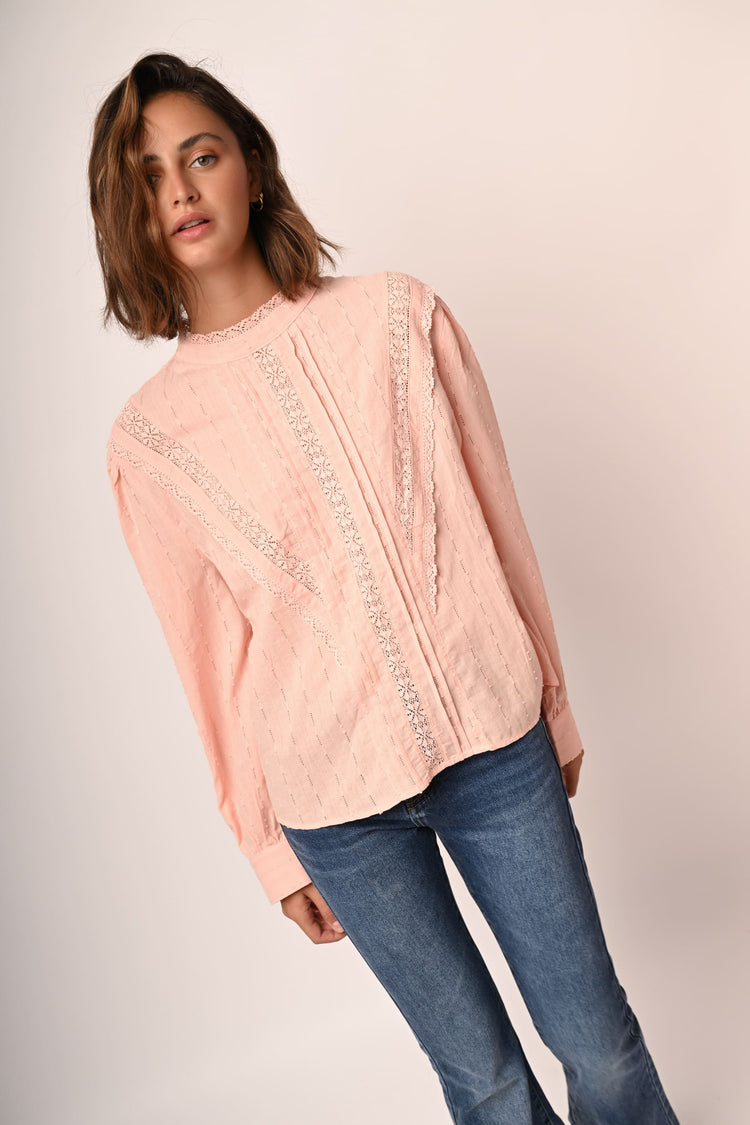 Lace detail blouse