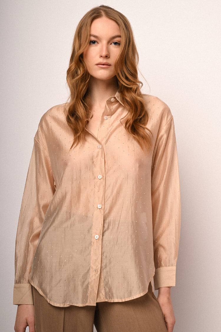 Mini studs organza shirt