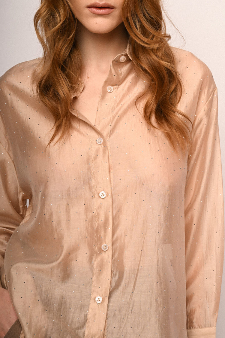 Mini studs organza shirt