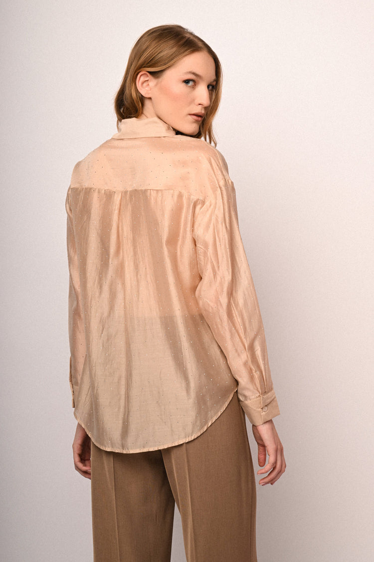 Mini studs organza shirt