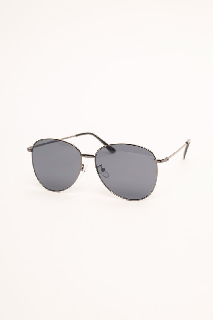 Silver aviator sunglasses
