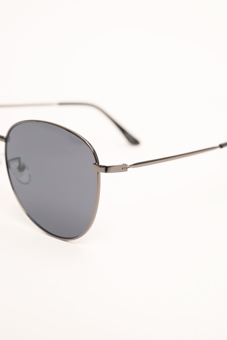 Silver aviator sunglasses