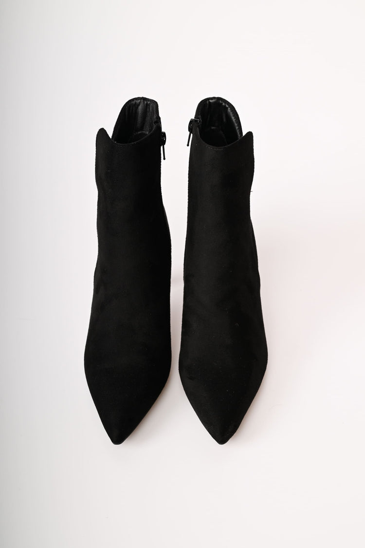 Faux suede ankle boots