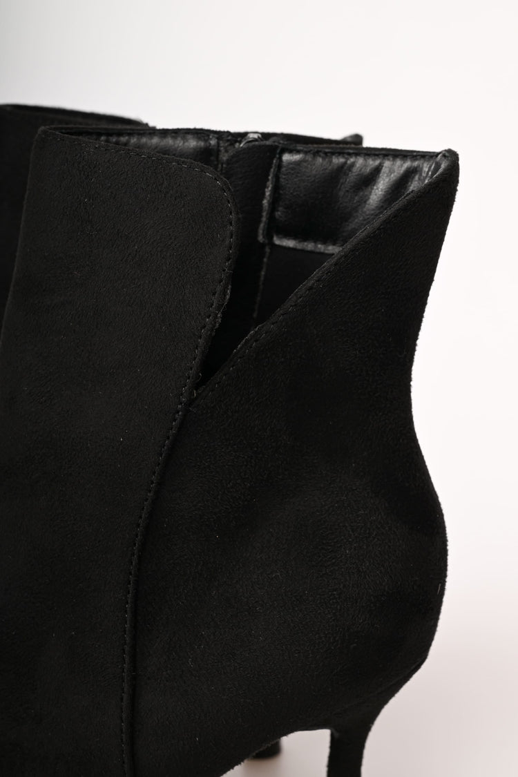 Faux suede ankle boots