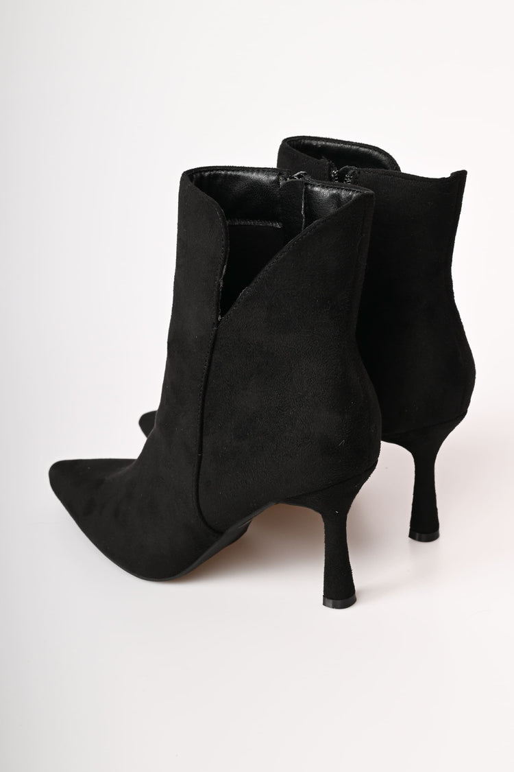 Faux suede ankle boots