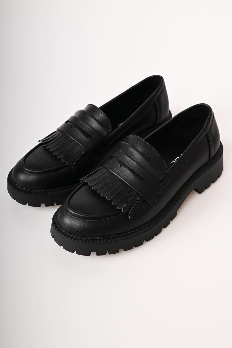 Fringed tassels loafers