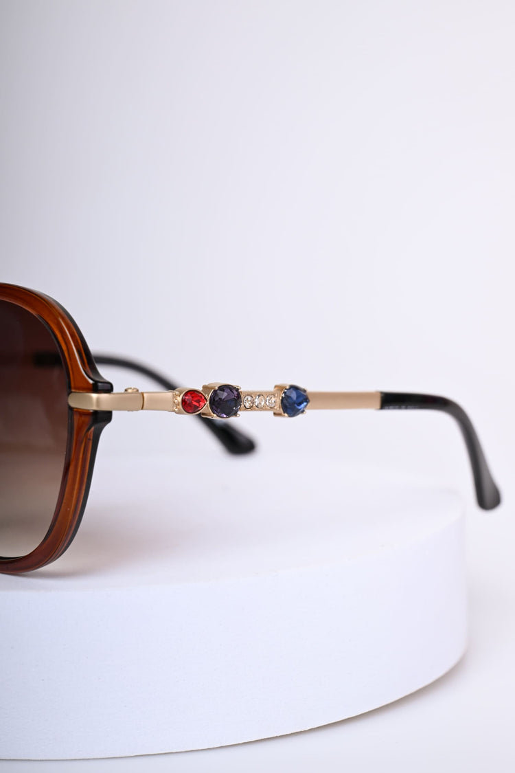 Rhinestone-detail sunglasses