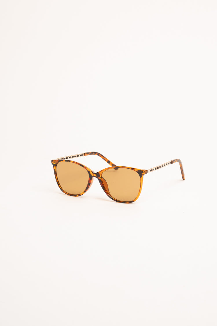 Bronze tortoiseshell effect sunglasses