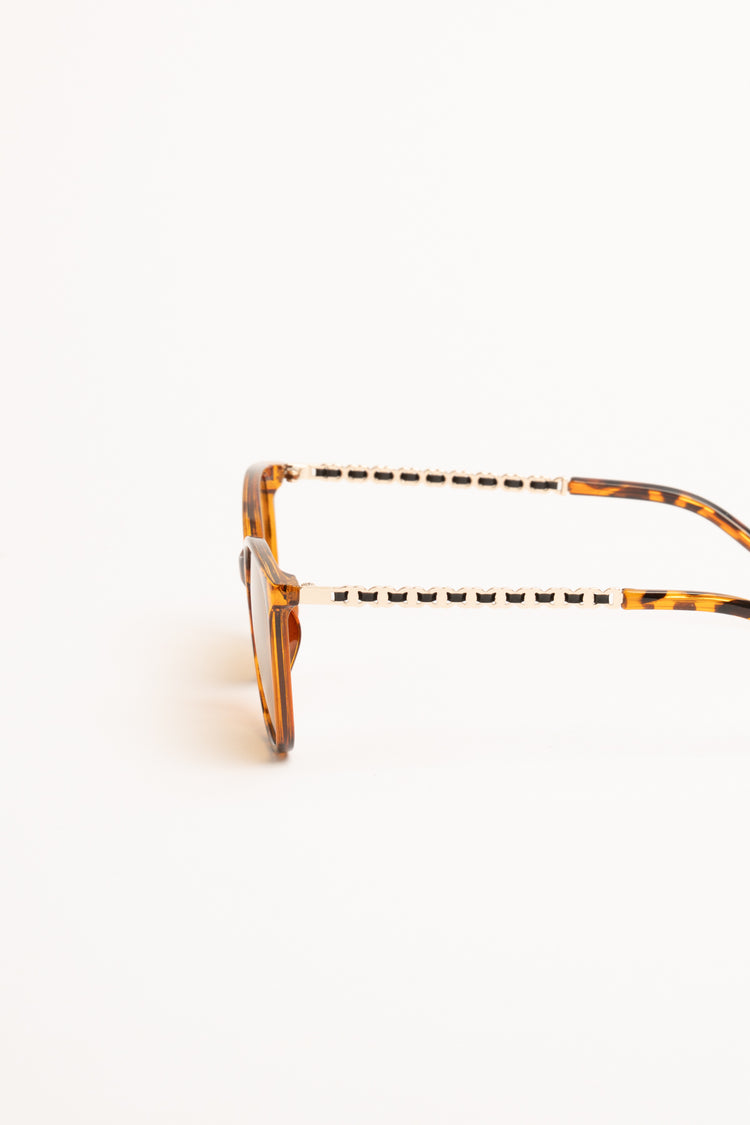 Bronze tortoiseshell effect sunglasses