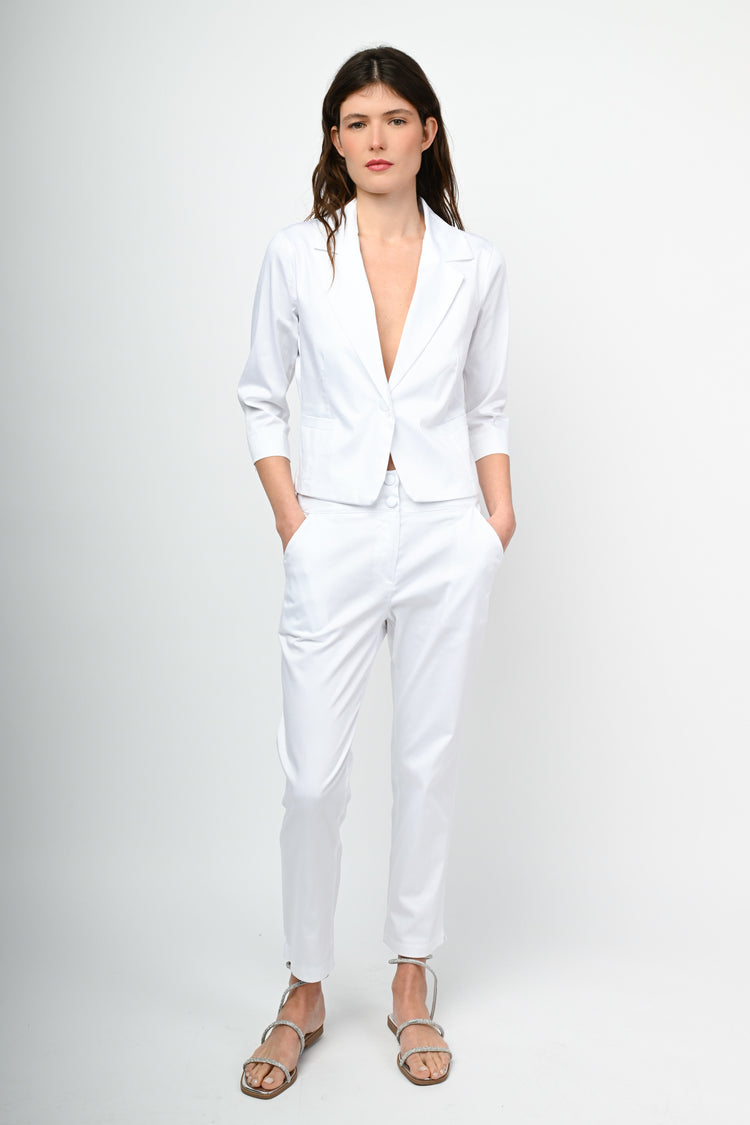 Cotton satin trousers