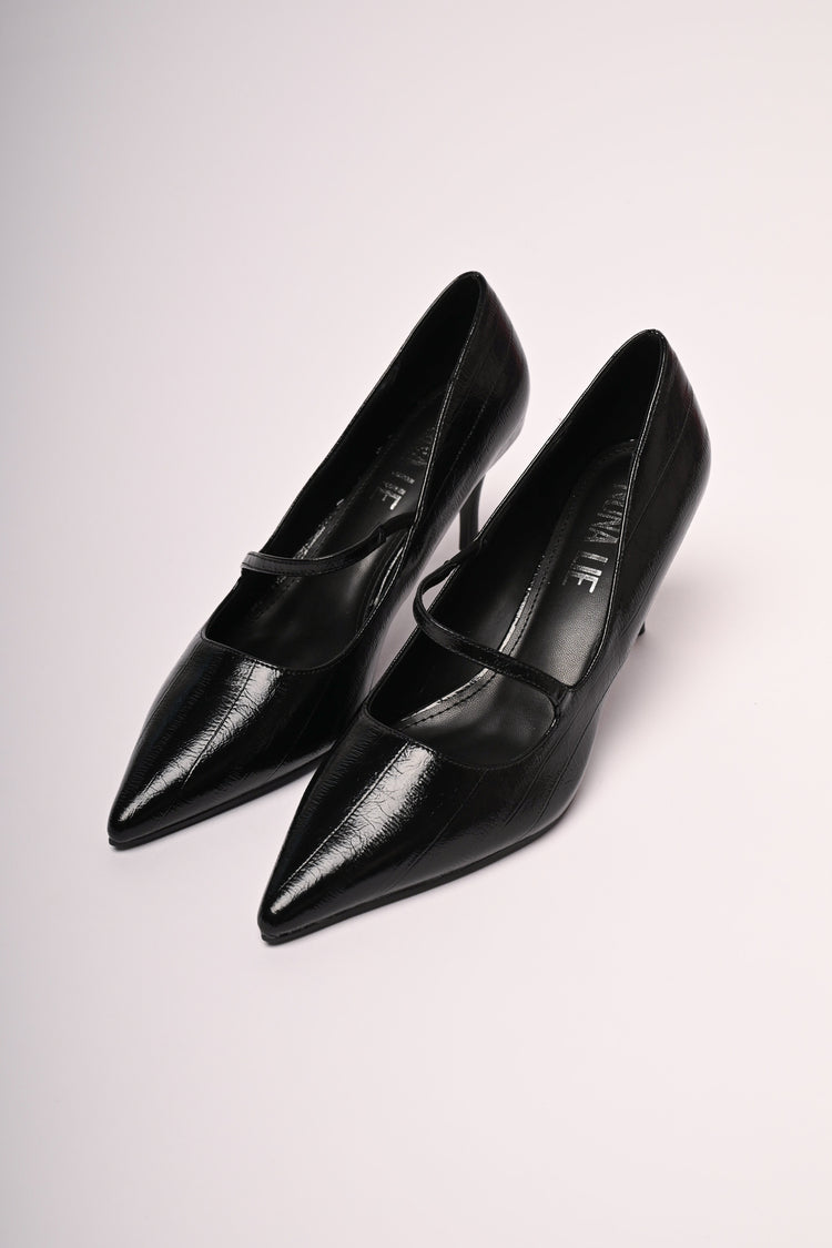 Animalier faux leather pumps