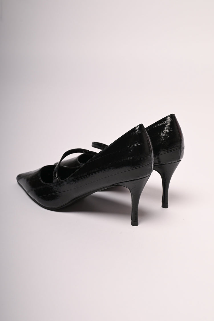 Animalier faux leather pumps