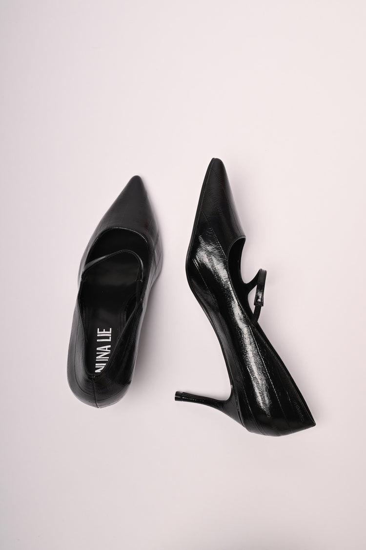 Animalier faux leather pumps