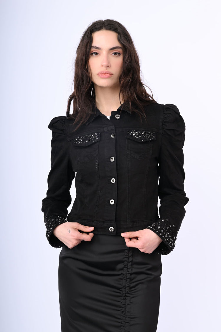 Crystals denim jacket