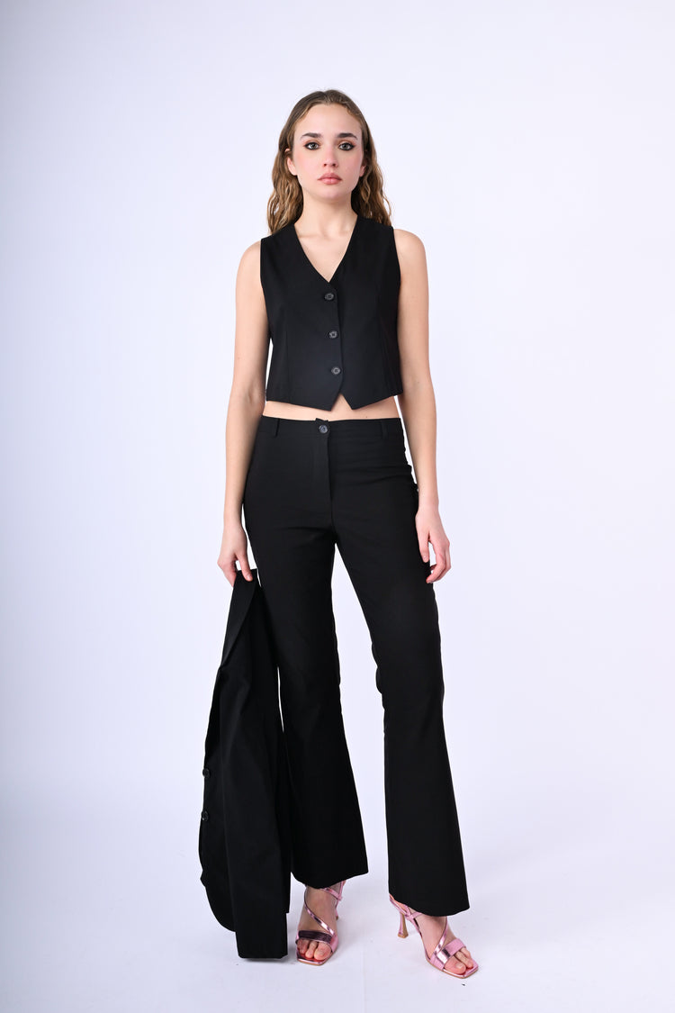 Viscose-blend single-breasted blazer