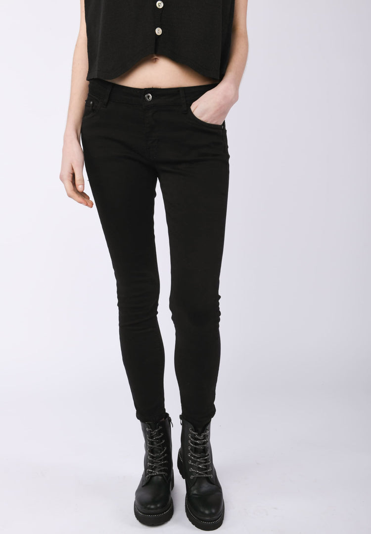 Stretch cotton skinny trousers