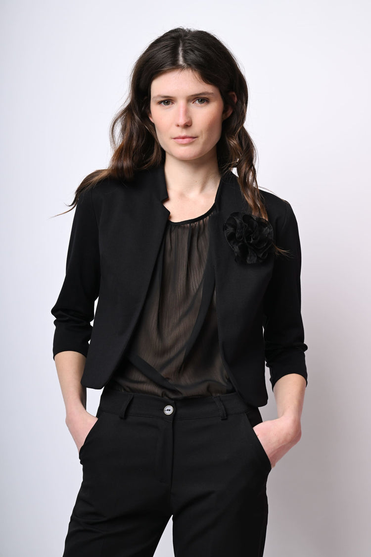 3D rose brooch bolero