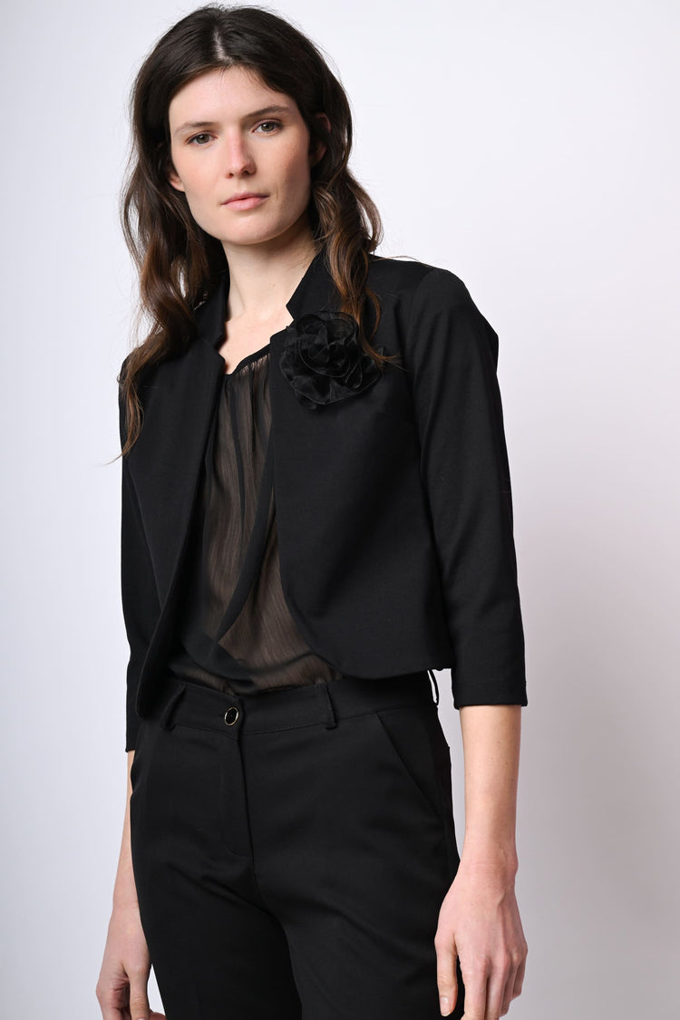 3D rose brooch bolero