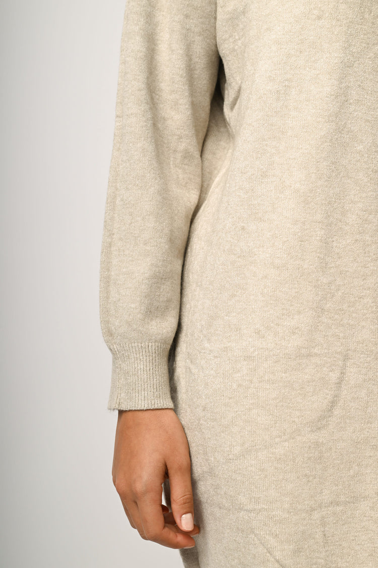 Knit mock neck dress