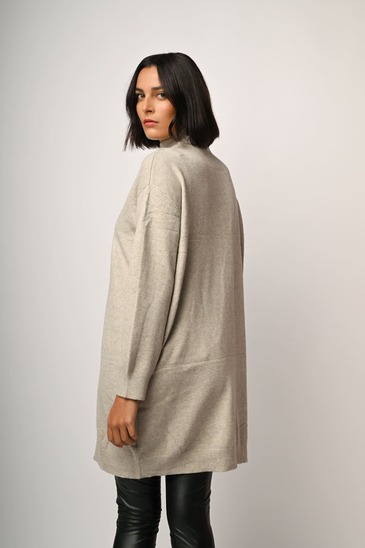 Knit mock neck dress