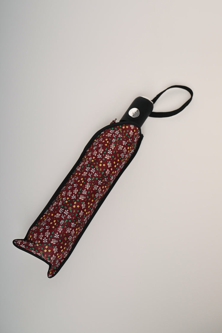 Floral print foldable umbrella