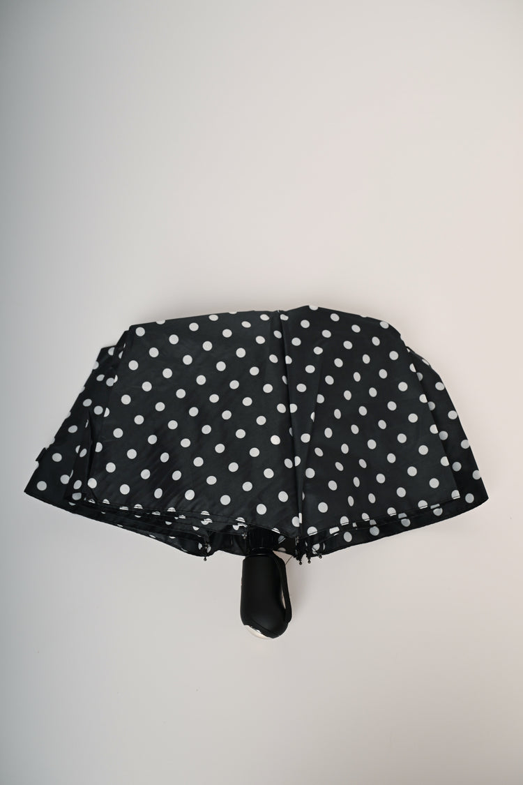 Polka dot print foldable umbrella