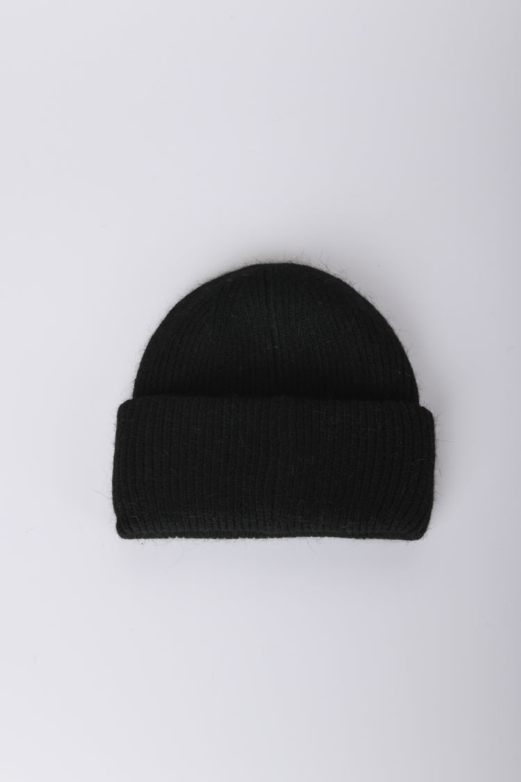Rhinestoned wool-blend beanie