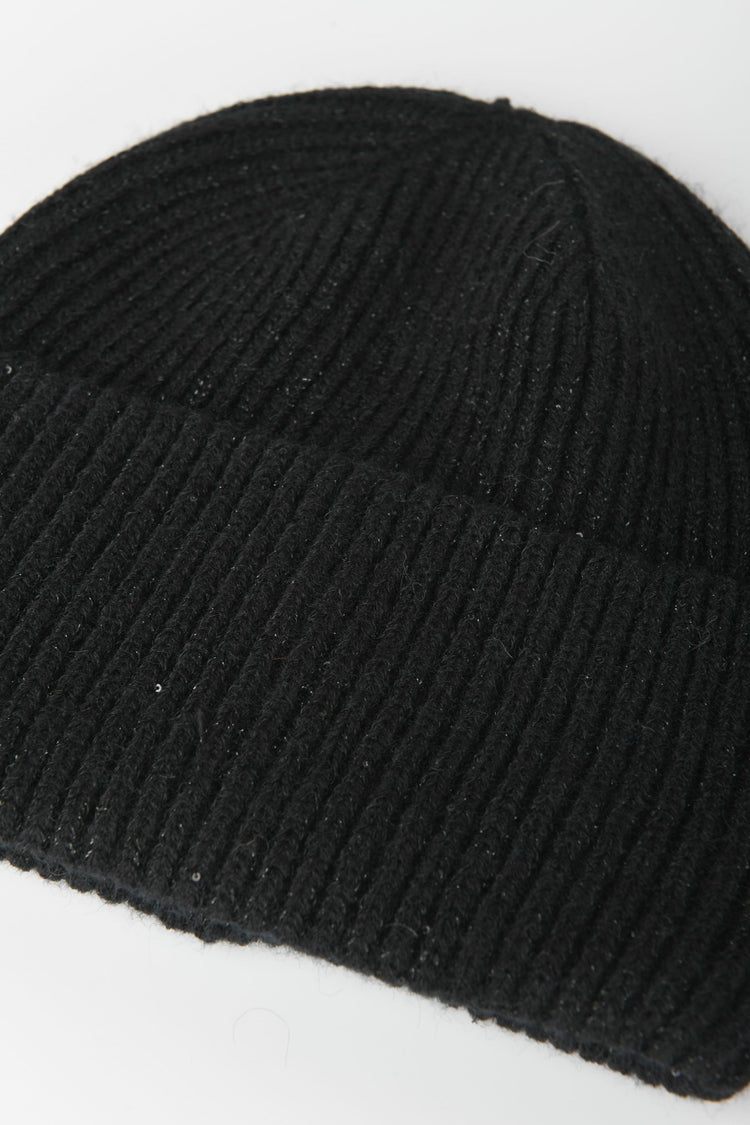 Sequined lurex knit beanie