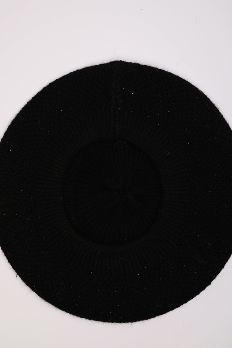 Rhinestone knit beret