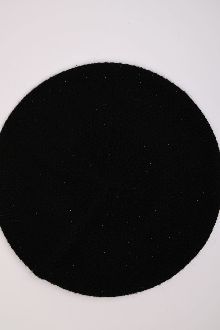 Rhinestone knit beret